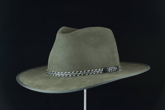 100% Beaver Moss Western Dress Hat (7 1/2+)