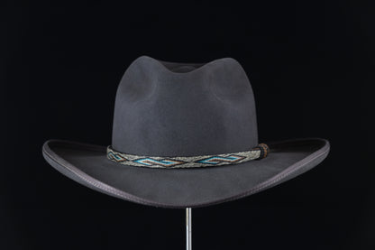 100% Beaver Charcoal Black Western Dress Hat (6 7/8+)