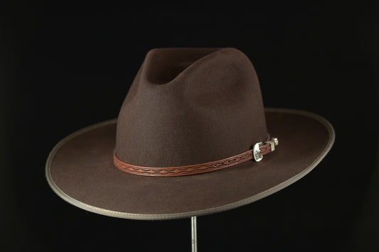 Dark Brown Western Dress Hat (7 3/8)